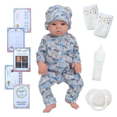 Imagem de Bebe Reborn Boneca Realista Abigail Pijama Unicórnio Itens - Cegonha R
