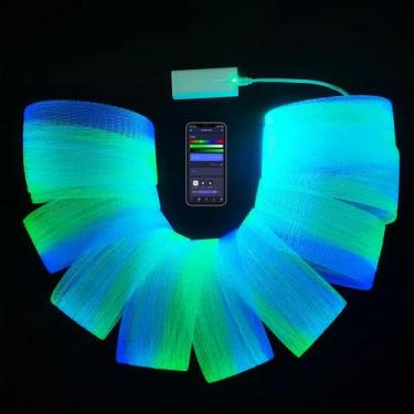 Imagem de Kit de luz de malha de fibra óptica LED FOPLIT 3 m de bateria USB