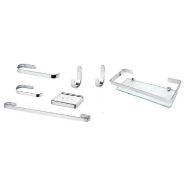 Imagem de Suporte Kit De Acessório Para Banheiro 7 Peças - CasaH