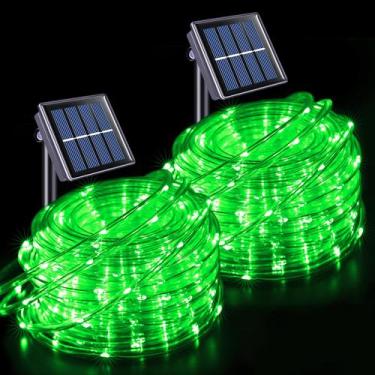 Imagem de Luzes solares de corda JMEXSUSS 2* 200 LED verdes 20m impermeáveis