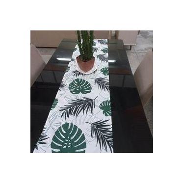 Imagem de Caminho de mesa 40 x 1,75 - folha verde - DIAS DECOR