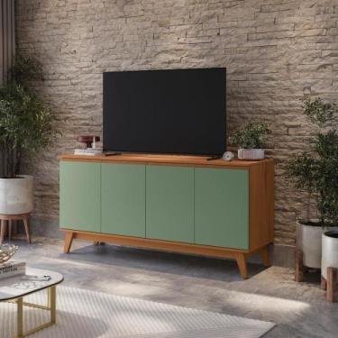 Imagem de Aparador Kappesberg 4 Portas Canela/verde 156cm