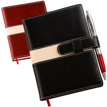 Imagem de Agenda 2026 Diária | Planner Executivo Capa Dura em Couro Sintético | Caderno de Anotações para Trabalho, Escolar e Organização (Preto)