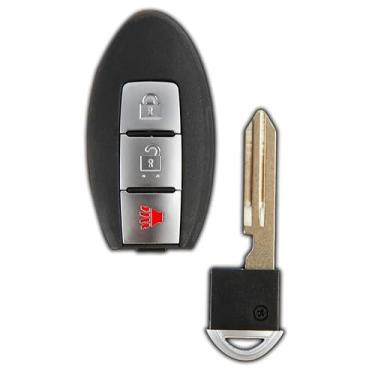 Imagem de KeylessOption Chave de substituição com 3 botões – Nissan Leaf, Quest, Juke, Cube, Versa Note – OEM CWTWB1U808 – Revendedor OU chaveiro necessário – 2011, 2012, 2013, 2014, 2015, 2016, 2017, 2018
