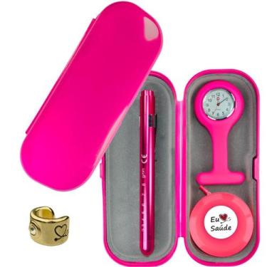 Imagem de Relogio Lapela Estojo Lanterna Fita Metrica Saude Enfermagem Medicina 
