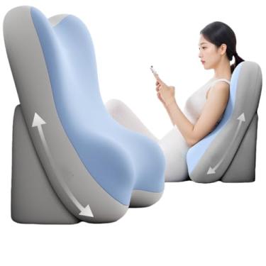 Imagem de Xiamenzcx Kit de travesseiro de cama ajustável para presente para esposa: travesseiro de leitura na cama, almofada de cadeira de escritório, almofada de cunha confortável suportada pela cintura para