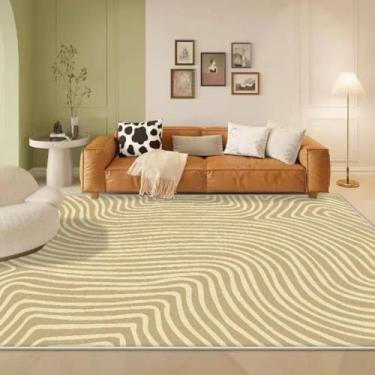 Imagem de Tapetes grandes para sala de estar, estilo simples, antiderrapantes, decoração de quarto, macios, laváveis, para sofá e mesa, fácil de limpar (160 x 200 cm)/TMY315-Flannel-2)