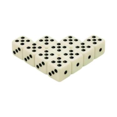 Imagem de 10 peças de plástico padrão 12mm jogo de dados brancos brinquedo novo 
