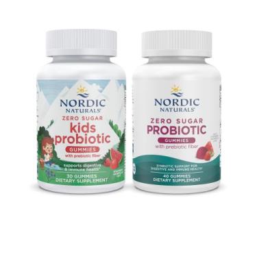 Imagem de Pacote de gomas probióticas veganas Nordic Naturals com zero açúcar