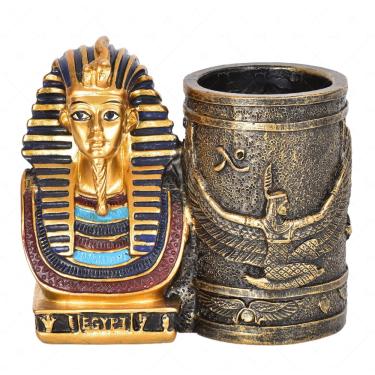 Imagem de Porta-canetas Egyptian Pharaoh Design Plastic 10,5 x 5,2 x 9,5 cm