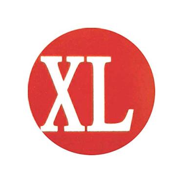 Imagem de Adesivos de tamanho de roupa de 1,27 cm com etiquetas vermelhas redondas para várias lojas de varejo camisetas de roupas adesivas fortes adesivas adesivas adesivas adesivas adesivas adesivas adesivas adesivas adesivas adesivas adesivas adesivas, Red-XL