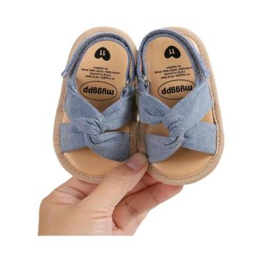 Imagem de Sandálias Infantis Antiderrapantes com Laço - Sapatos de Princesa para