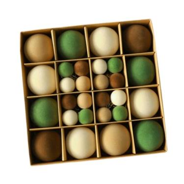 Imagem de KiBcsLic Conjunto de 44 enfeites de Natal: bolas flocadas, lâmpadas natalinas e pingentes para pendurar em paredes, decorações de fazenda, ambientes internos e