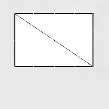 Imagem de Tela de projetor 16:9 branca anti-luz moldura preta de 84-150 polegadas com furo metal home theater(150 polegadas-1 und)