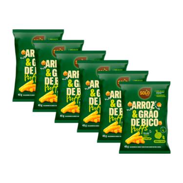 Imagem de Kit 6X: Snack Puffs Arroz e Grão de Bico Cebola e Salsa Solo Snacks 45g
