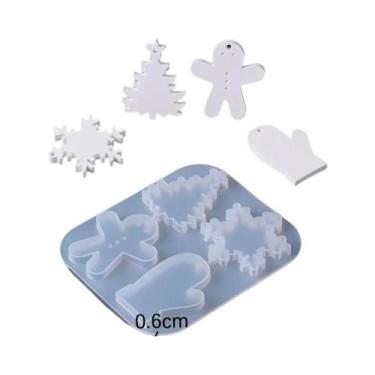 Imagem de Molde De Silicone Para Árvore De Natal, Alce E Boneco De Neve Para DIY
