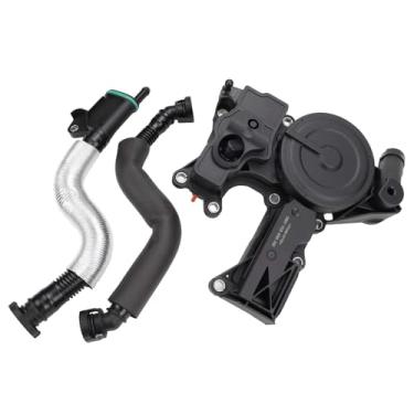 Imagem de Válvula PCV Motor Cárter Separador de Óleo Separador de Óleo Mangueira 3 Peças Compatível com Audi A3 A4 A5 Q5 TT VW Beetle CC Jetta Passat Tiguan 1.8 2.0TSI Substitui 06H103495AB,06H103495AH