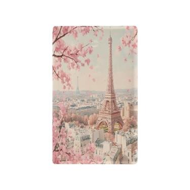 Imagem de CEBUGI Placa de cobertura para interruptor de luz, Torre Eiffel, capa de tomada duplex, capa de placa de parede inquebrável, tamanho padrão 11 x 6 cm