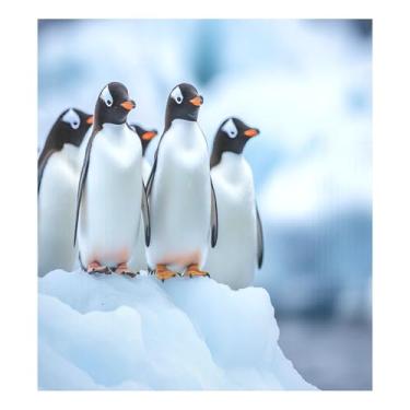 Imagem de STAYTOP Pinguins em pé em um bloco de gelo, capa magnética para máquina de lavar louça, 58 x 66 cm, capa decorativa para geladeira para porta frontal, adesivo, máquina de lavar, painel de geladeira