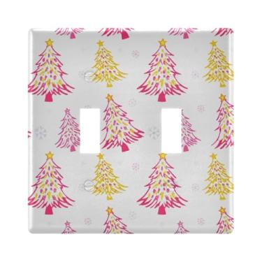 Imagem de Burbuja Capa de placa de parede para interruptor de luz de árvore de Natal, placa decorativa de parede, parafusos incluídos, 2 faixas