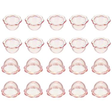 Imagem de PATIKIL 20 peças de contas de flor de sino, bonés de flores de acrílico para artesanato faça você mesmo sinos de vento brincos pendentes pulseiras decoração de corrente de telefone, formato de