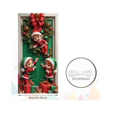 Imagem de Decorações De Natal Para Porta Do Papai Noel, Banner De Fundo Para Pre