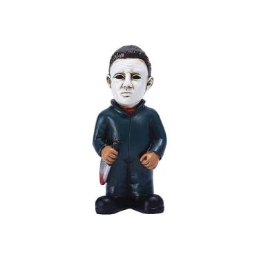 Imagem de Artigos de Arte em Resina para Homem Decorações Halloween Ornamentos Personagens Filmes Terror Estátuas Jardim Gnome Festivas Decoração Festa Interior