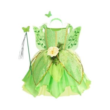 Imagem de Fantasia De Princesa TinkerBell Verde Para Meninas, Fantasia De Hallow