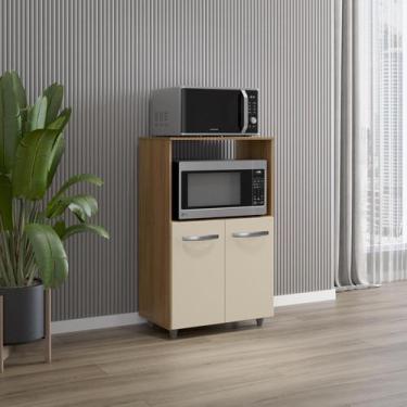 Imagem de Balcão Multifuncional Tais Savana Off White  Suporte para Forno e Micr