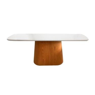Imagem de Mesa de Jantar Cone Retangular 244x137 cm Base Oval laminada em Madeir
