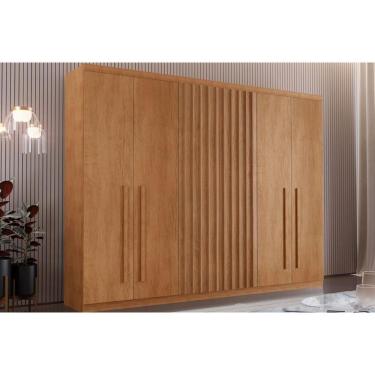 Imagem de Guarda Roupa Casal 6 Portas E 4 Gavetas Denver Naturale - Rufato