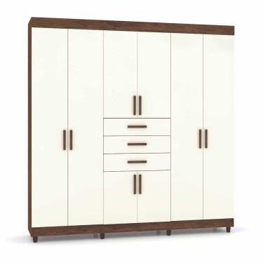 Imagem de Guarda Roupa Casal 8 Portas Berlim 1008191 Imbuia Champanhe