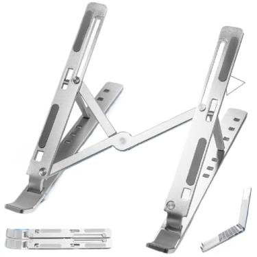 Imagem de Suporte Mesa Portátil Para Notebook Ajustável Dobrável Anti Derrapante Aluminio