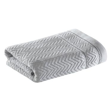 Imagem de Toalha Banhão Gigante 100% Algodão Cinza Chevron Corttex