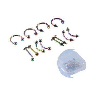 Imagem de Conjunto De Joias Para Piercing De Orelha, Nariz, Sobrancelha E Labret