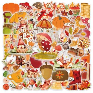 Imagem de Adesivos Thanksgiving Autumn Harvest 50 peças à prova d'água - yiweisa