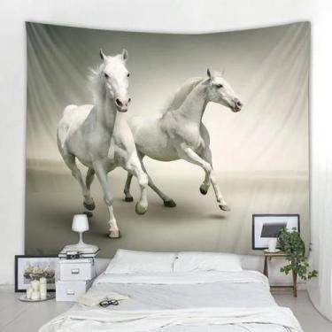 Imagem de Tapeçaria de parede para cavalos de corrida 150 cm x 130 cm - yiweisai