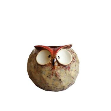 Imagem de Vaso de flores Ceramic Owl Creative Cartoon Animal 11x11x10cm - yiweis