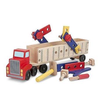 Imagem de Conjunto de construção Melissa & Doug Wooden Big Rig Truck 3+ Years