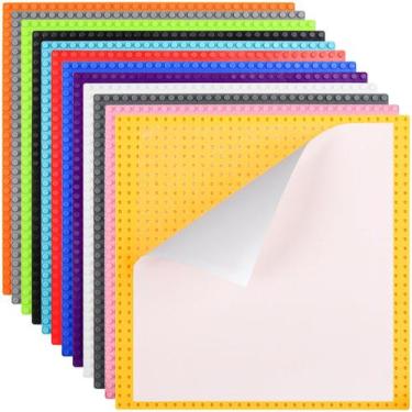 Imagem de Placas de base de construção ZEAYEA Peel and Stick 10x10 cm 12 cores