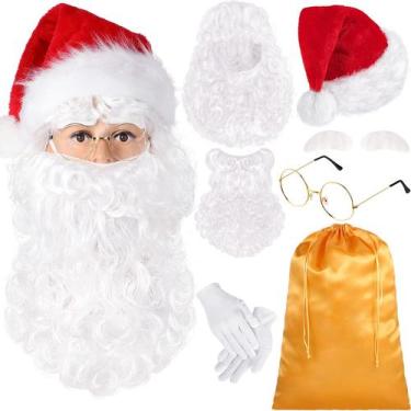 Imagem de Conjunto de fantasias de Papai Noel de Natal SATINIOR com chapéu e bar