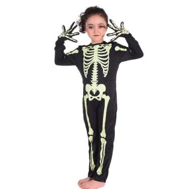 Imagem de Fantasia Besutolife Kids Halloween Skeleton Glow in The Dark