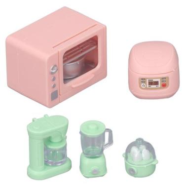Imagem de Conjunto de fogão elétrico Dollhouse Kitchen Model Keenso, 17 unidades