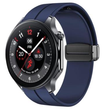 Imagem de Pulseiras de relógio Lamshaw com fivela magnética de silicone para One