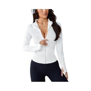 Imagem de Jaqueta De Yoga Feminina De Secagem Rápida Com Manga Longa E Zíper, Go
