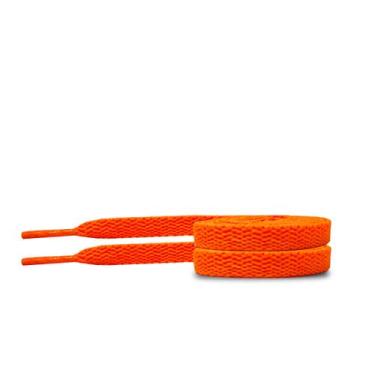 Imagem de cadarço para tênis laranja fluor chato poliester 120cm - GENERAL COURO