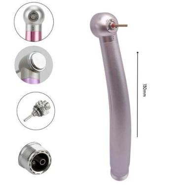 Imagem de Caneta Alta Rotação Push Button Spray Duplo Prata - Xingye, prata liso