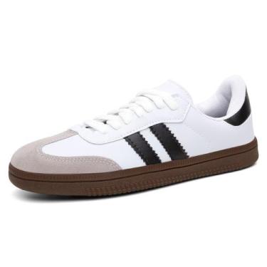 Imagem de Tenis Feminino Casual Ajuste Cadarço Bico Redondo Tipo Chuteira Sola R