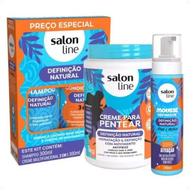 Imagem de Kit Salon Line Definição Natural: Shampoo, Creme Multifunional 300ml, 