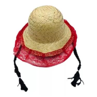 Imagem de Chapéu Infantil Palha Trança Festa Junina Caipira Nf - Duandra Megasto
